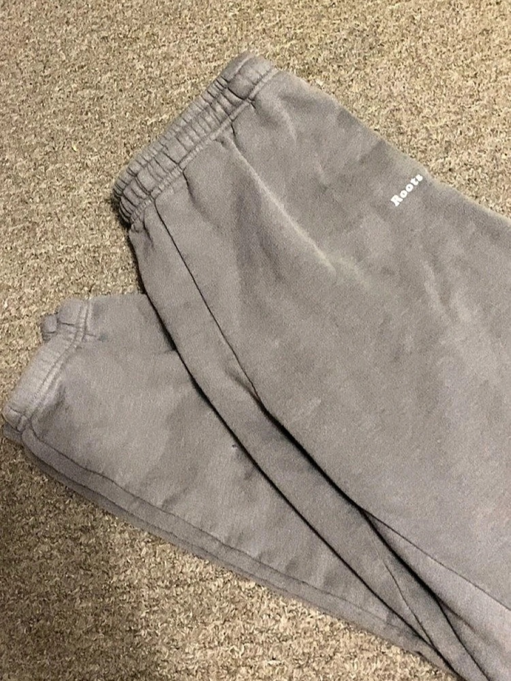 Roots Original SweatpantsGray Fleece Size Medium